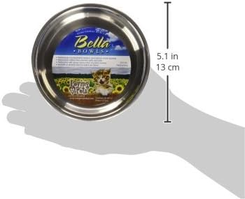 Loving Pets Bella Bowl Designer & Expressions, Cat Bowl, Skeleton Design, Metallic Ocean Blue - Image 2