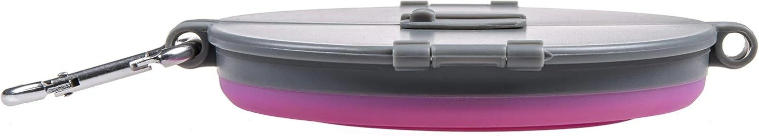 Loving Pets - Bella Roma Portable Travel Dog Bowl Collapsible Dog Food & Water Bowl (Pink) - Image 4