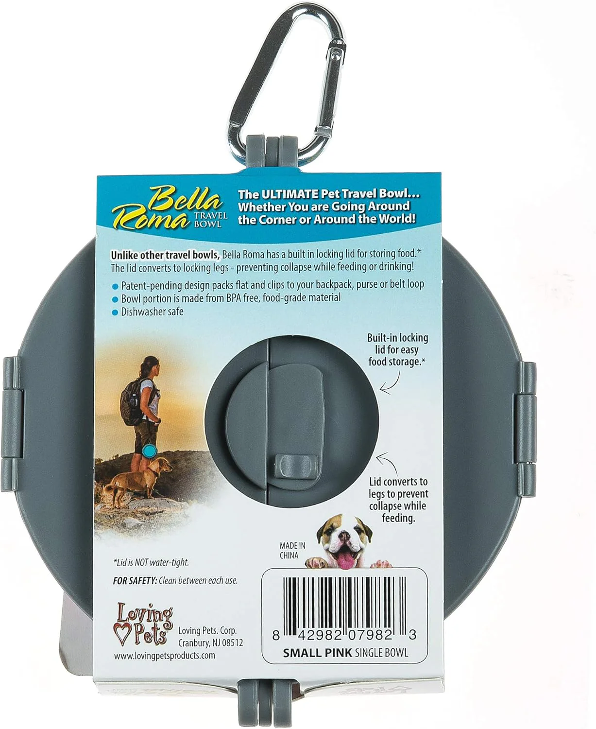 Loving Pets - Bella Roma Portable Travel Dog Bowl Collapsible Dog Food & Water Bowl (Pink) - Image 7