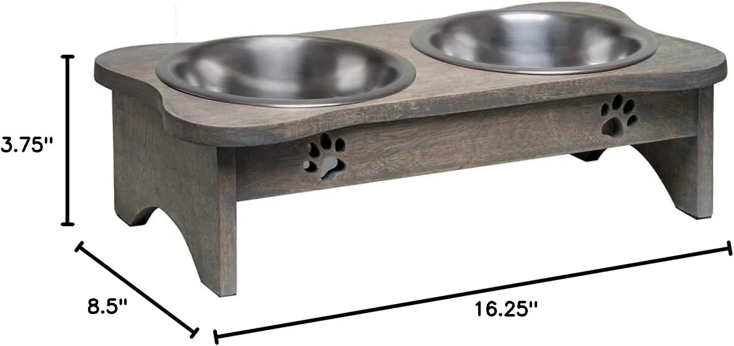 Loving Pets Black Label Modern Raised Diner, Wood - Image 2
