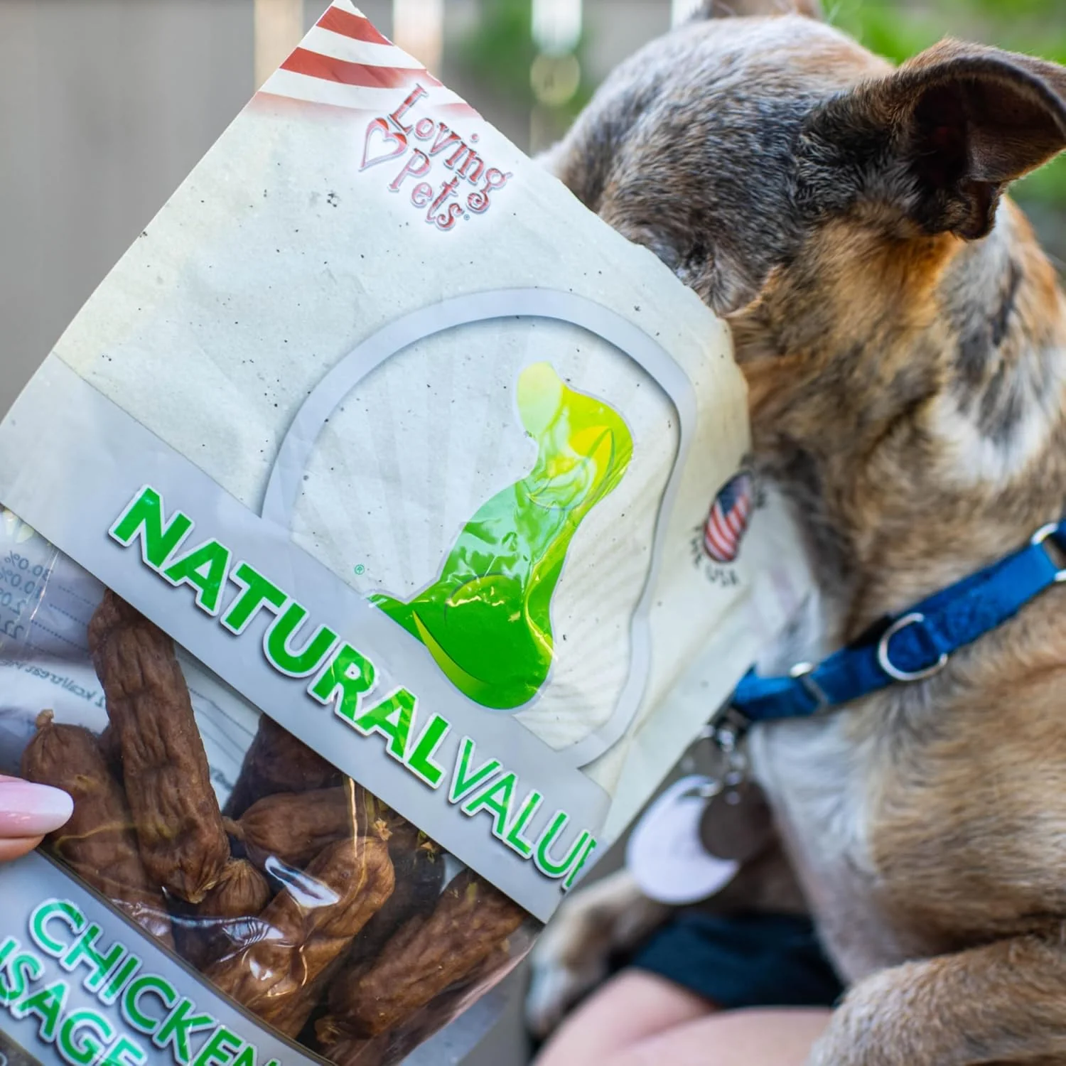 Loving Pets Natural Value Chicken Sausages - Soft Jerky Dog Treats for Large & Small Breeds - Healthy Gluten, Wheat, Soy & Grain Free Pet Treats for Dogs - Image 5
