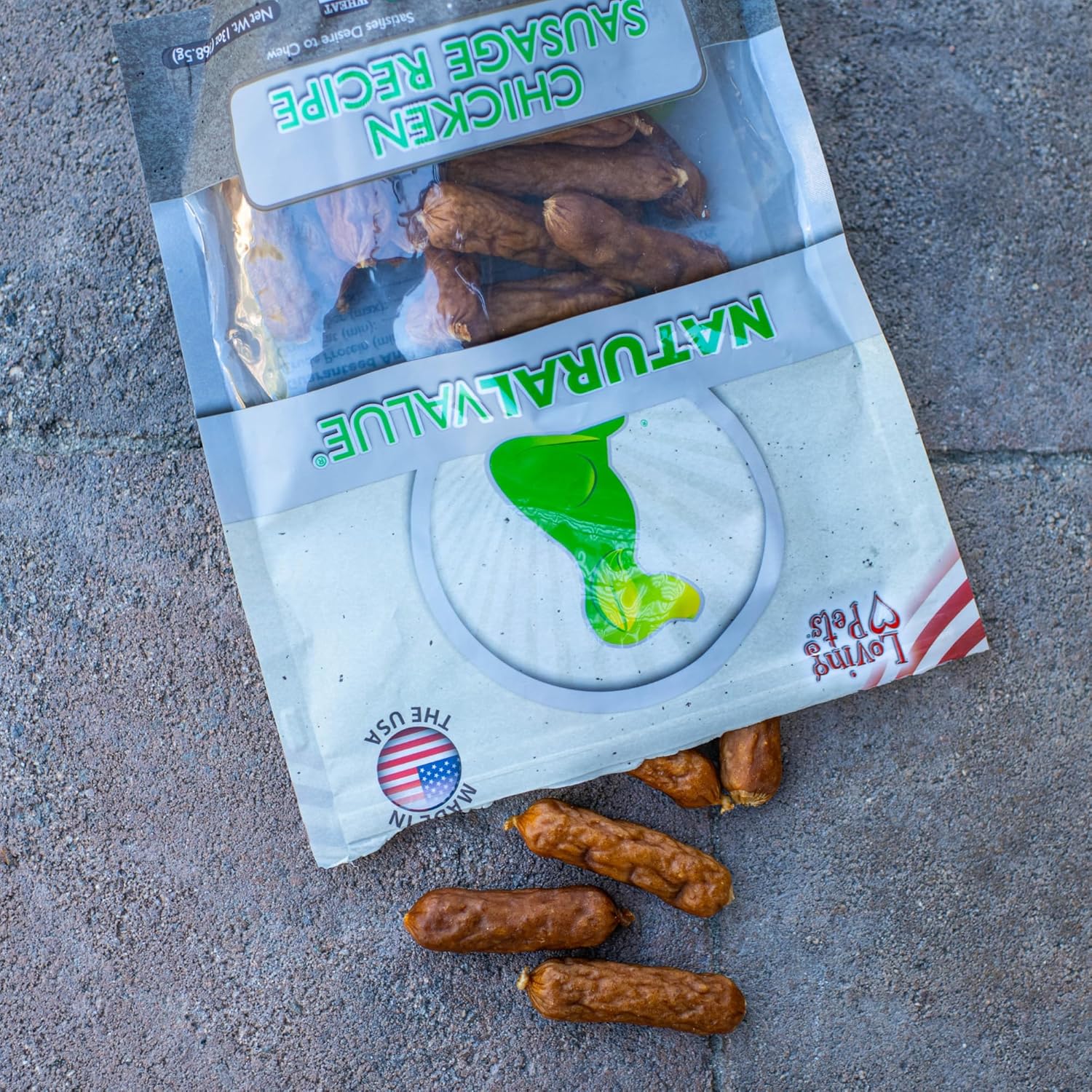 Loving Pets Natural Value Chicken Sausages - Soft Jerky Dog Treats for Large & Small Breeds - Healthy Gluten, Wheat, Soy & Grain Free Pet Treats for Dogs - Image 7