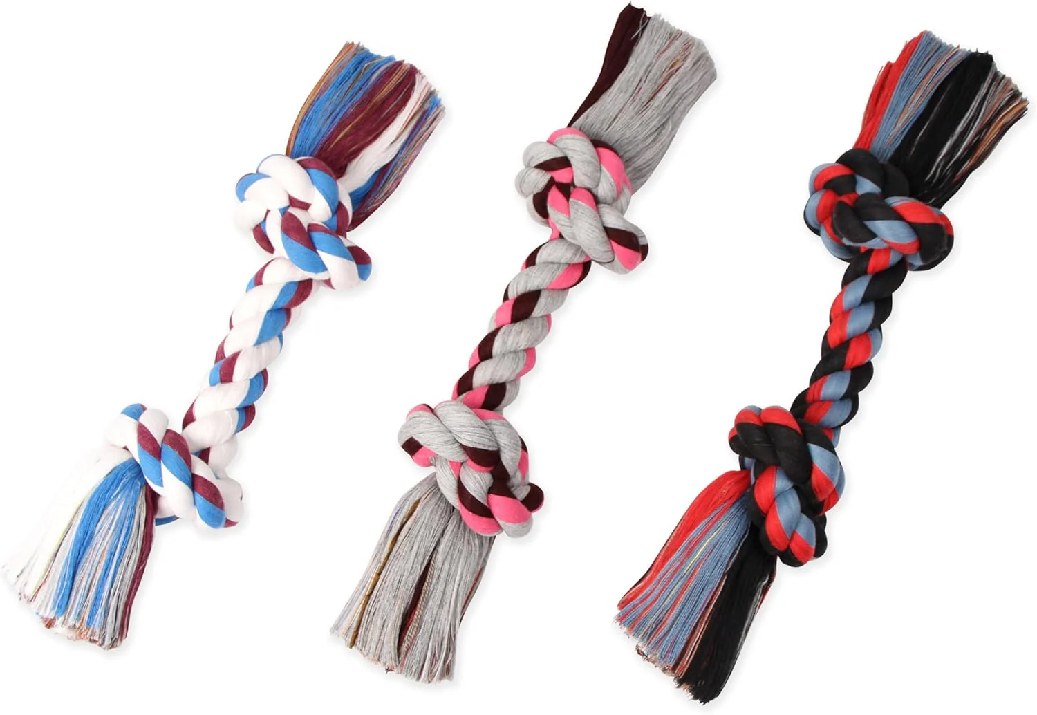 Mammoth Pet Products Flossy Chews Color Rope Bone-Premium Cotton-poly Rope Toy for Dogs-Bone Dog Rope Toy-Interactive Dog Tug Toy-Tug Dog Chew Toy for Large-X-Large Dogs-Colossal - Image 4