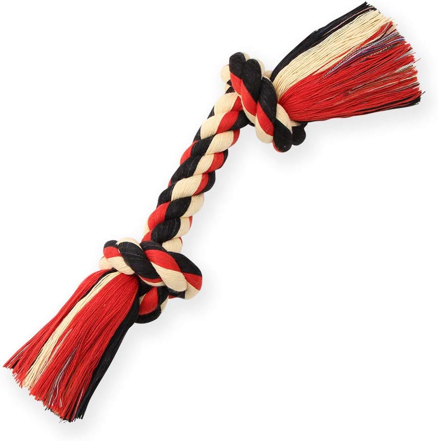 Mammoth Pet Products Flossy Chews Cottonblend Color Rope Bone , MultiColored
