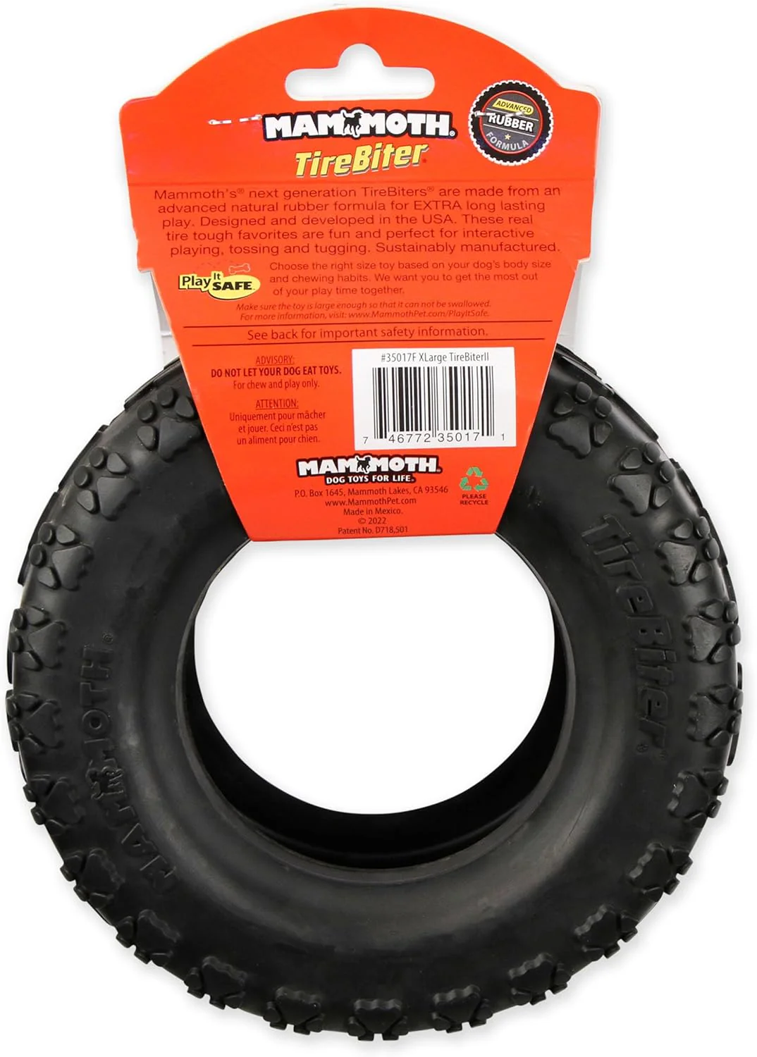 Mammoth TireBiterII – Natural Rubber Dog Toys for Extreme Chewers – Dog Toys for Extra Long Interactive Play – Aggressive Chewer Toys for Large - X-Large Dogs - X-Large 7” - Image 7