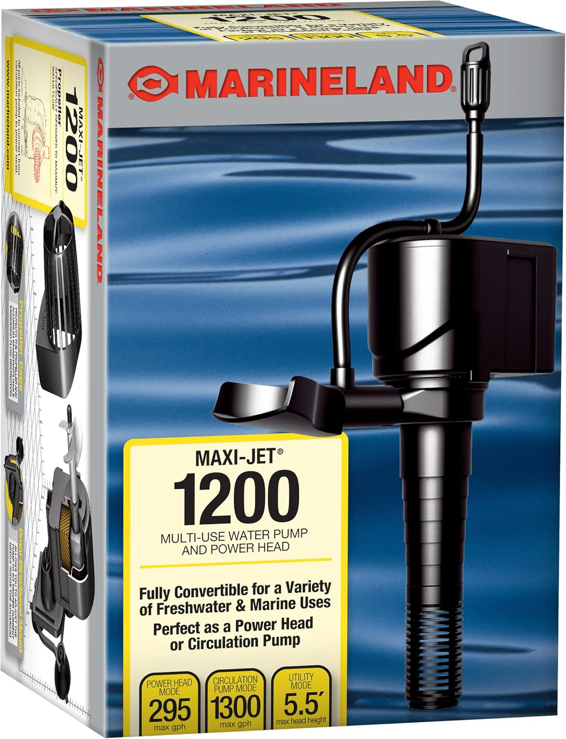 MarineLand Maxi-Jet 1200, Multi-Use Water Pump and Power Head, Fully Convertible - Image 4