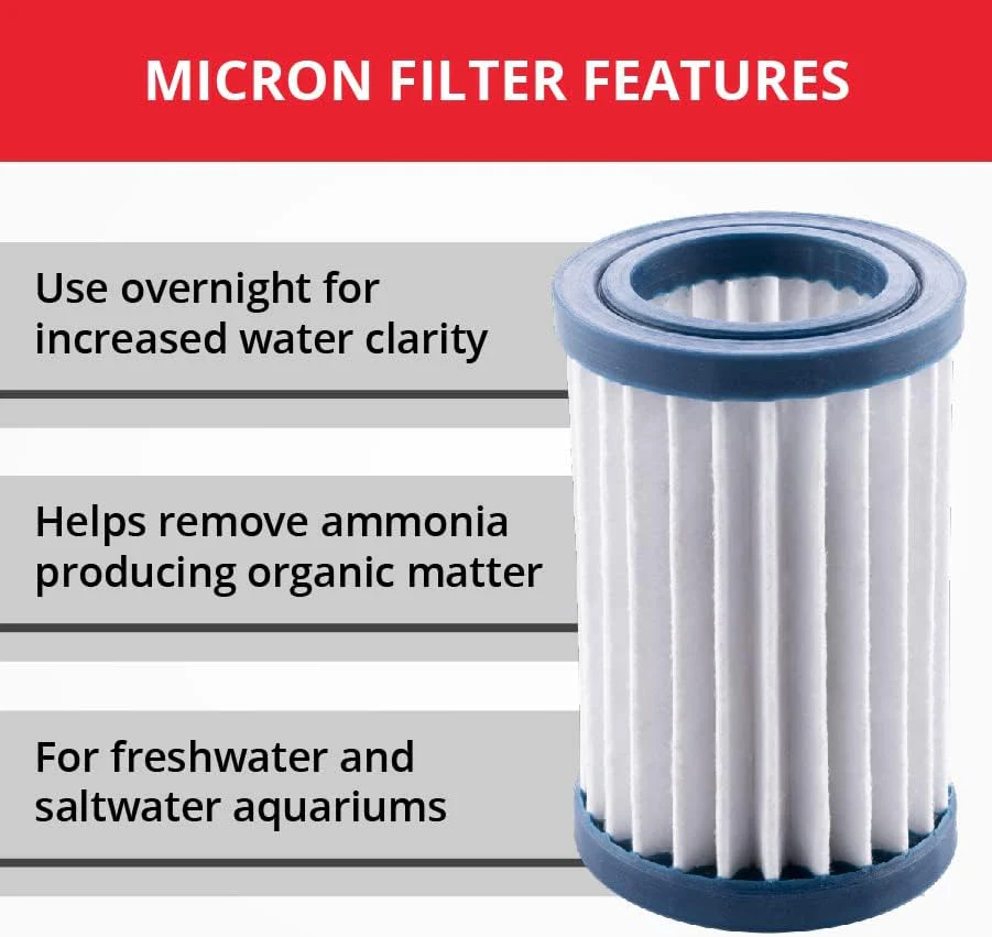 Marineland Micron Magnum 200 Polishing Internal Canister Filter for Aquariums up to 60 Gallons, Crystal Clean Water - Image 5
