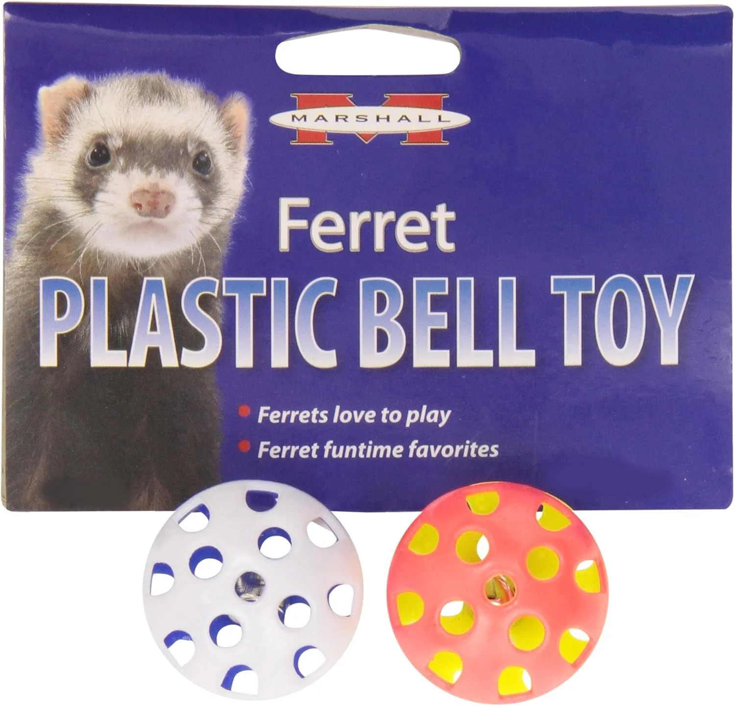 Marshall Pet Products Ferret Plastic Bell Toys Assorted, 1ea/2 pk - Image 3