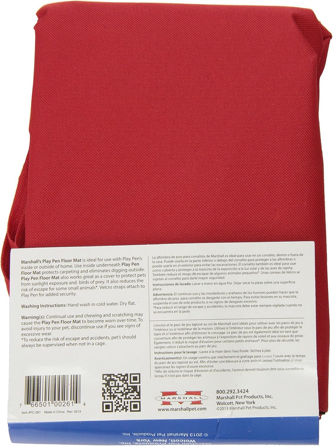 Marshall Pet Products Small Animal Play Pen Mat Red, 1ea/8 Panel - Image 2