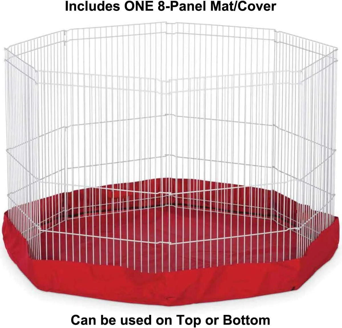 Marshall Pet Products Small Animal Play Pen Mat Red, 1ea/8 Panel - Image 6