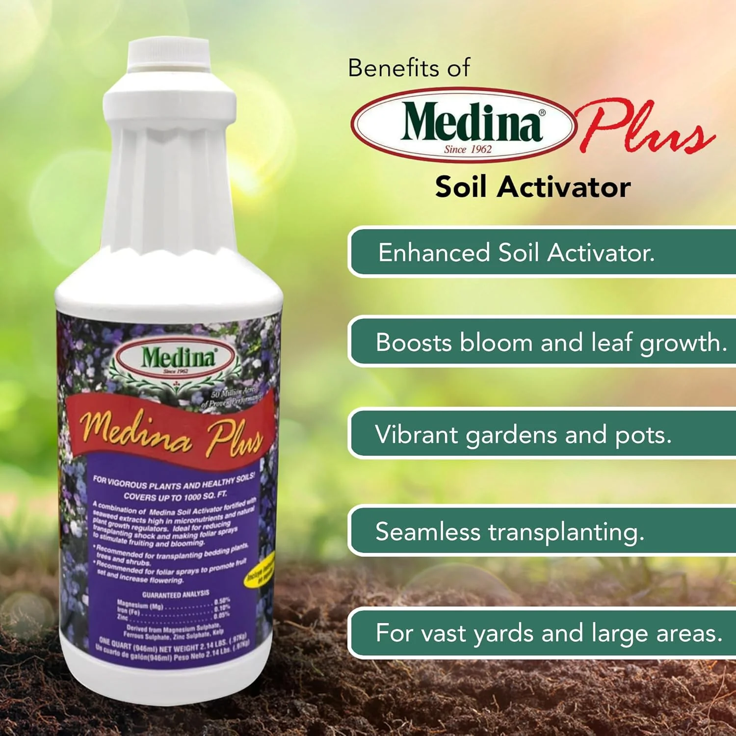 Medina® Plus – Enhanced Soil Activator & Foliar Feed - Image 2