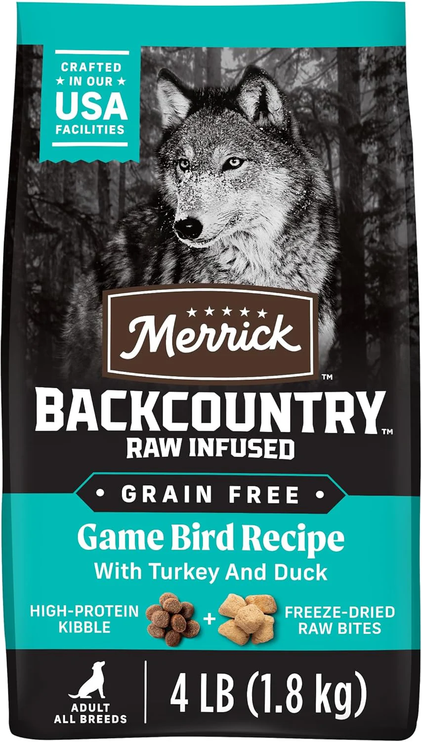 Merrick Backcountry Grain Free Dry Adult Dog Food, Kibble With Freeze Dried Raw Pieces, Game Bird Recipe - Image 13