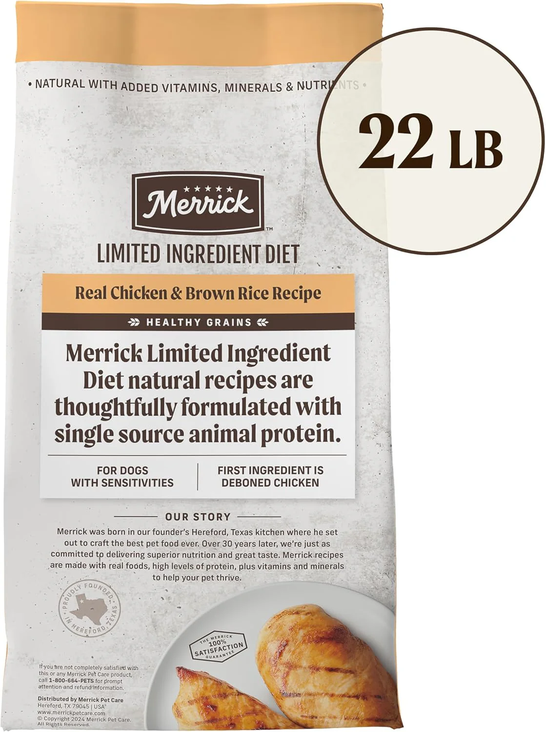Merrick Limited Ingredient Diet Premium and Natural Kibble with Healthy Grains Chicken and Brown Rice Dog Food - Image 7
