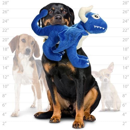 MIGHTY- Blue Dragon - Squeaker-Multiple Layers. Made Durable, Strong & Tough. Interactive Play (Tug, Toss & Fetch). Machine Washable & Floats - Image 6