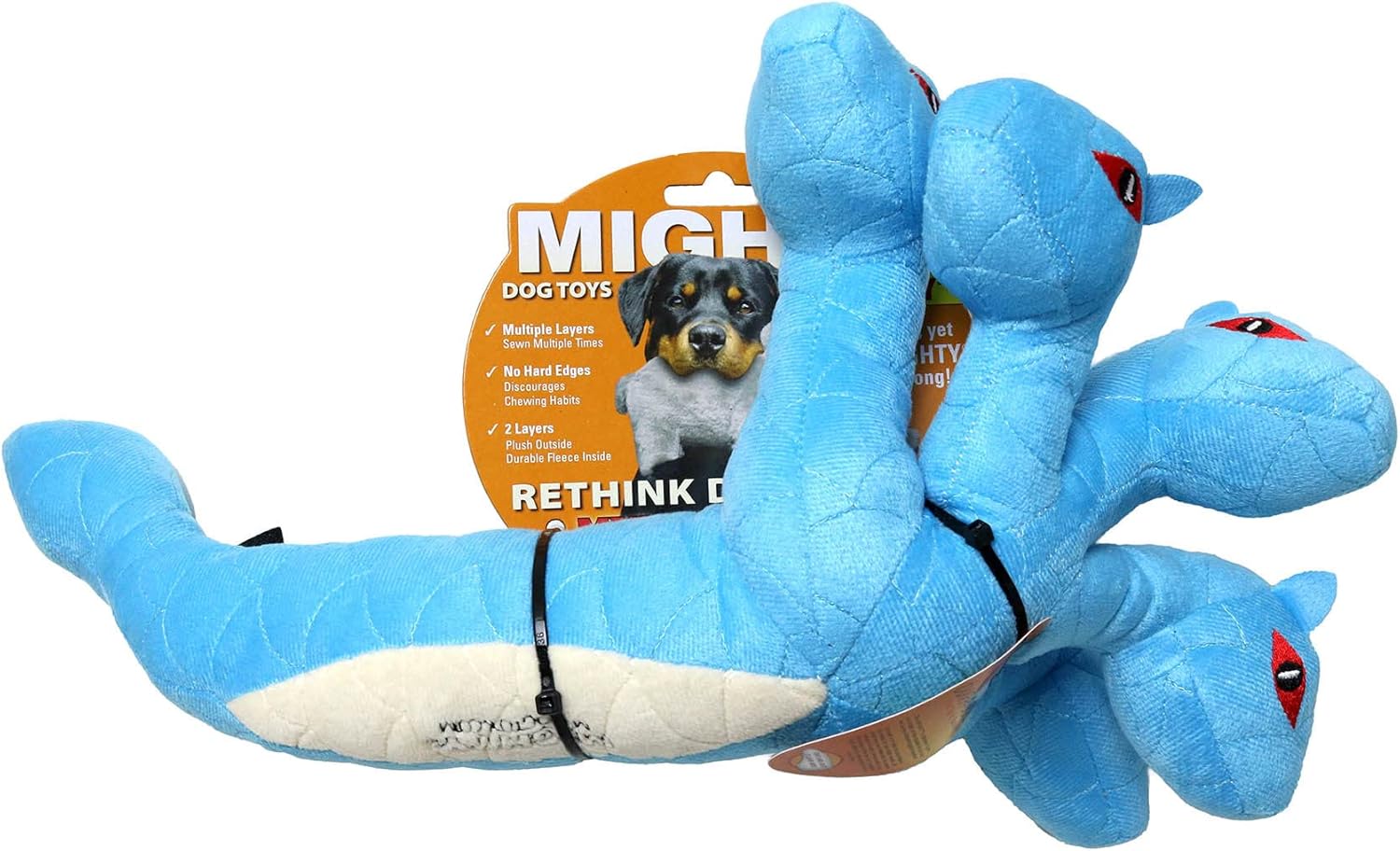 MIGHTY- Hydra Dragon- Squeaker-Multiple Layers. Made Durable, Strong & Tough. Interactive Play (Tug, Toss & Fetch). Machine Washable & Floats - Image 4