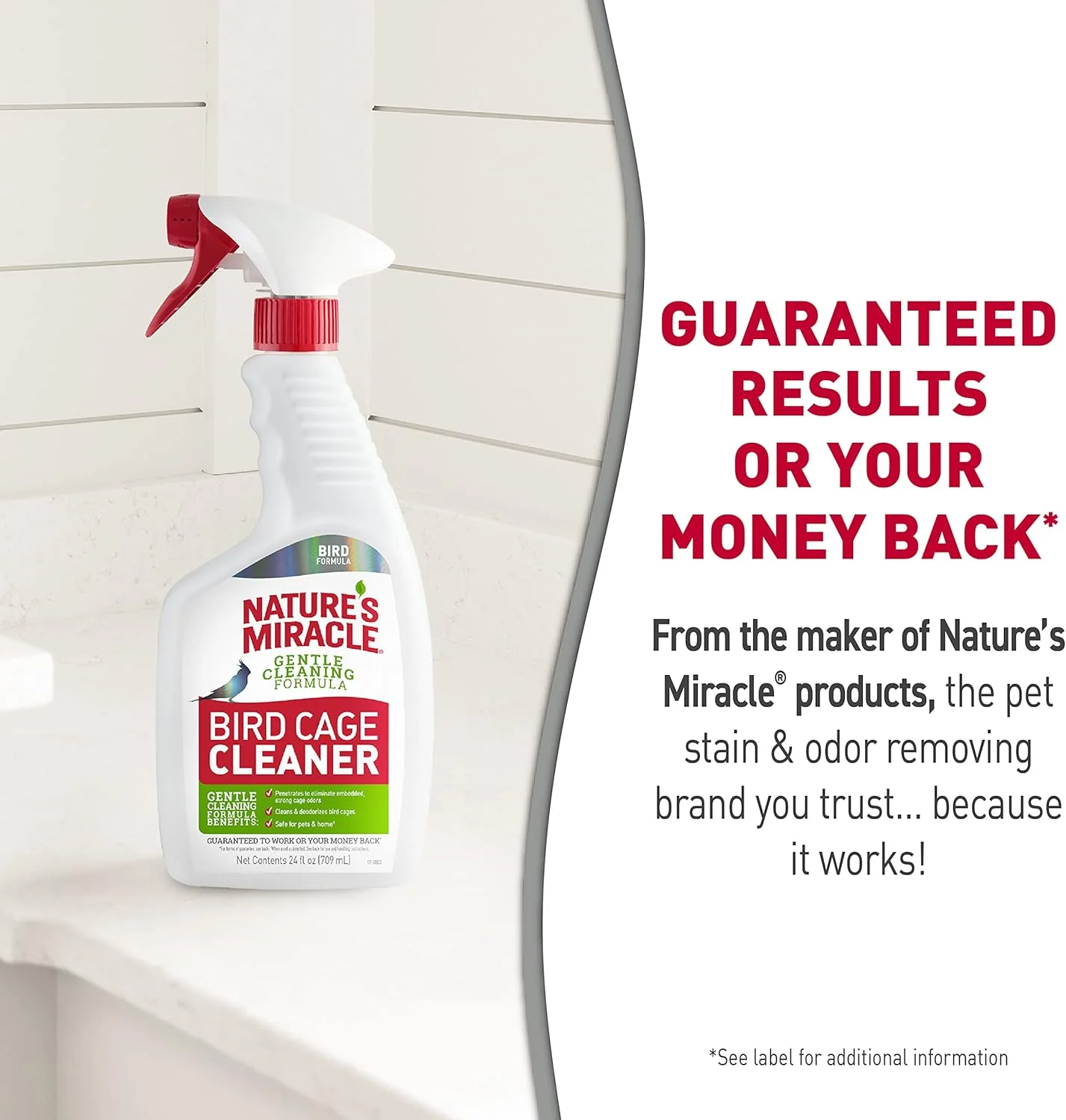 Natrue's Miracle Bird Cage Cleaner, Cleans and Deodorizes Bird Cages Without Irritation, 24 oz Spray - Image 7
