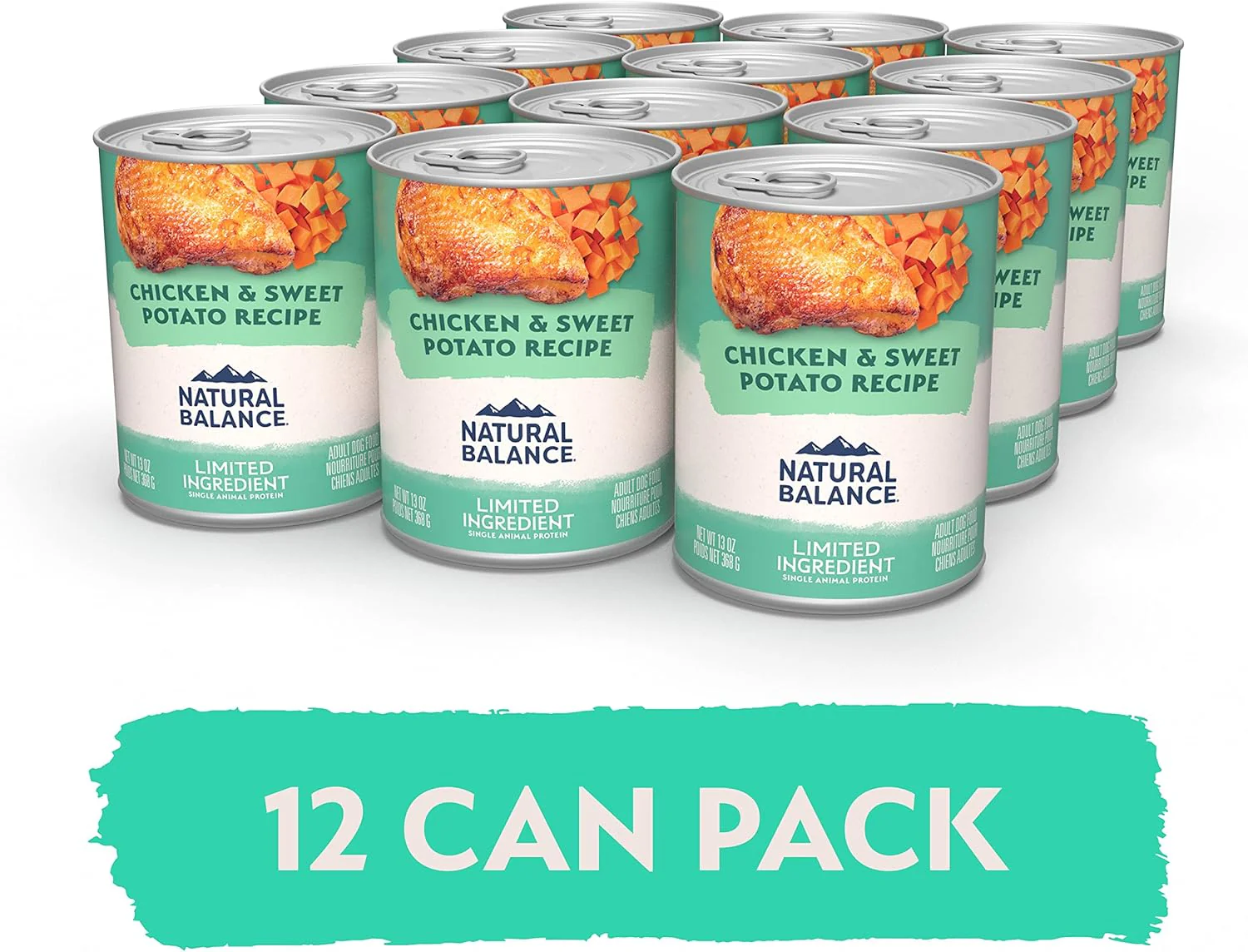 Natural Balance Limited Ingredient Diet Chicken & Sweet Potato | Adult Grain-Free Wet Canned Dog Food | 13-oz. Can, (Pack of 12) - Image 2