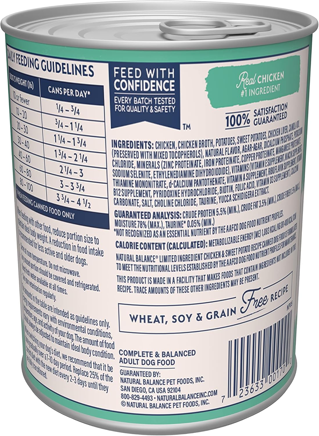 Natural Balance Limited Ingredient Diet Chicken & Sweet Potato | Adult Grain-Free Wet Canned Dog Food | 13-oz. Can, (Pack of 12) - Image 3