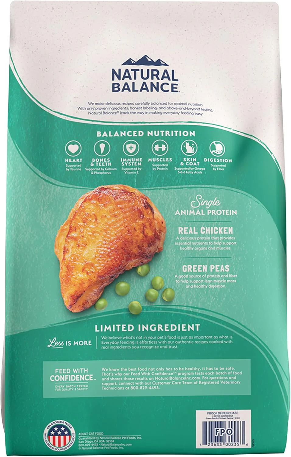 Natural Balance Limited Ingredient Adult Grain-Free Dry Cat Food, Chicken & Green Pea Recipe, 4 Pound (Pack of 1) - Image 2