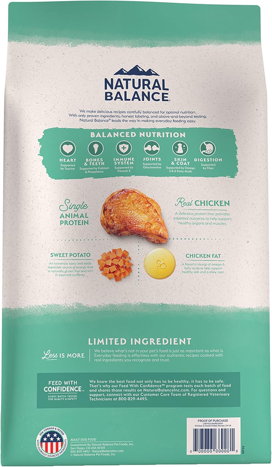 Natural Balance Limited Ingredient Adult Grain Free-Dry Dog Food, Chicken & Sweet Potato Recipe - Image 2