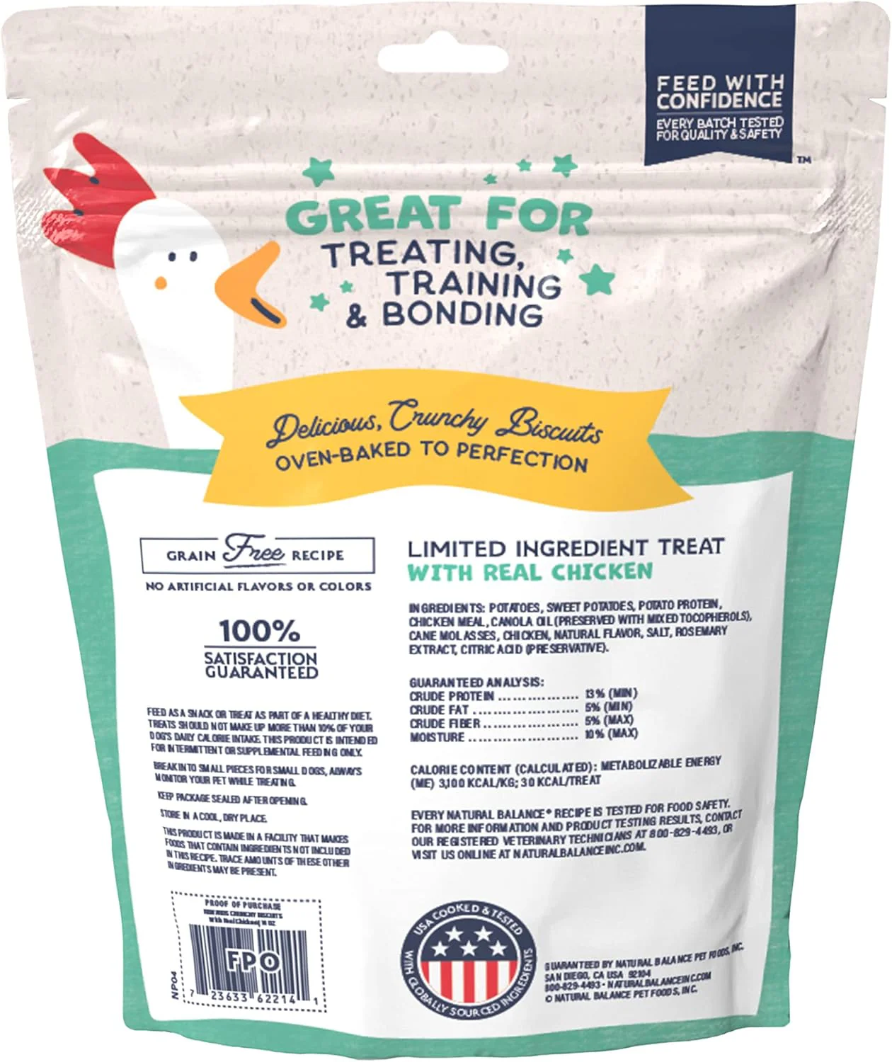 Natural Balance Limited Ingredient Rewards Crunchy Biscuits, Grain-Free Dog Treats for Adult Dogs of All Breeds, Chicken & Sweet Potato Recipe - Image 3
