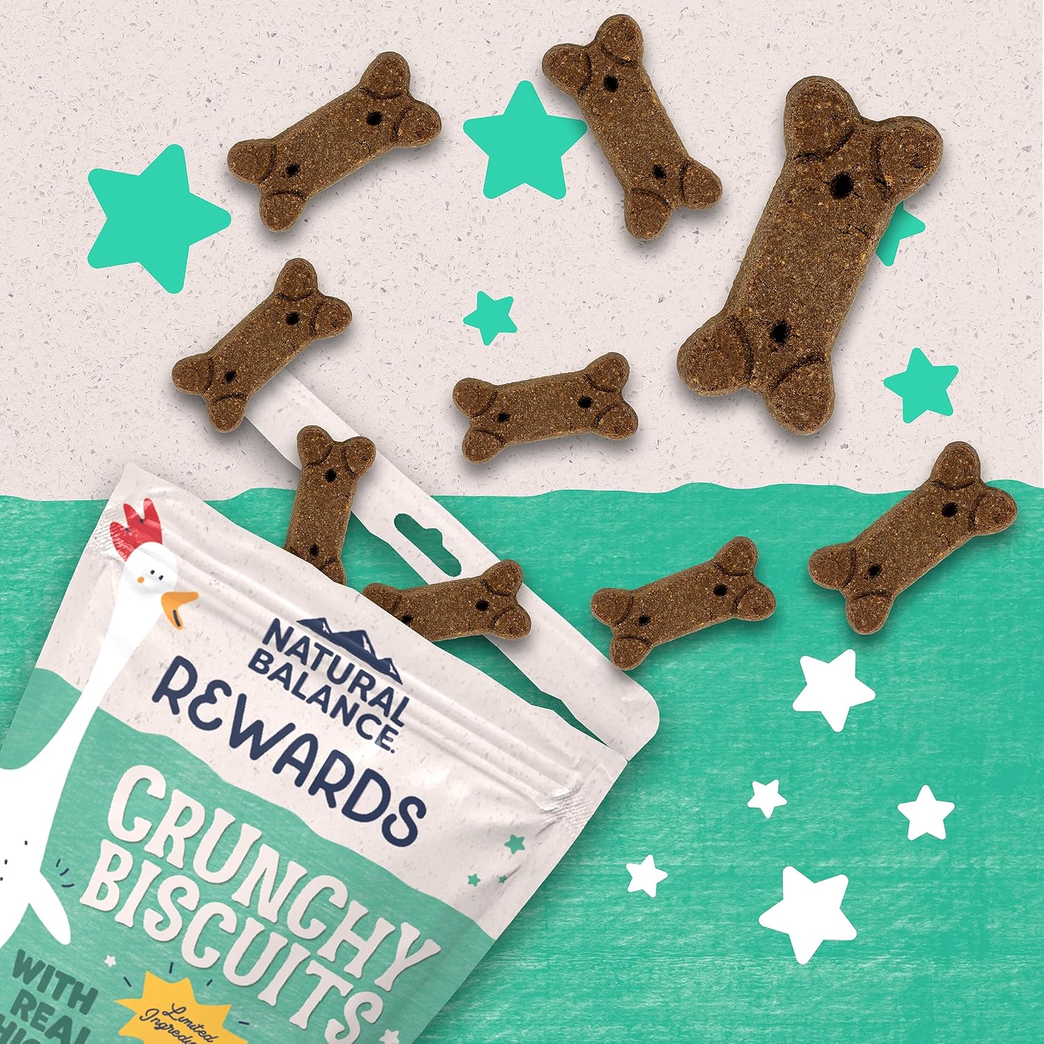 Natural Balance Limited Ingredient Rewards Crunchy Biscuits, Grain-Free Dog Treats for Adult Dogs of All Breeds, Chicken & Sweet Potato Recipe - Image 4