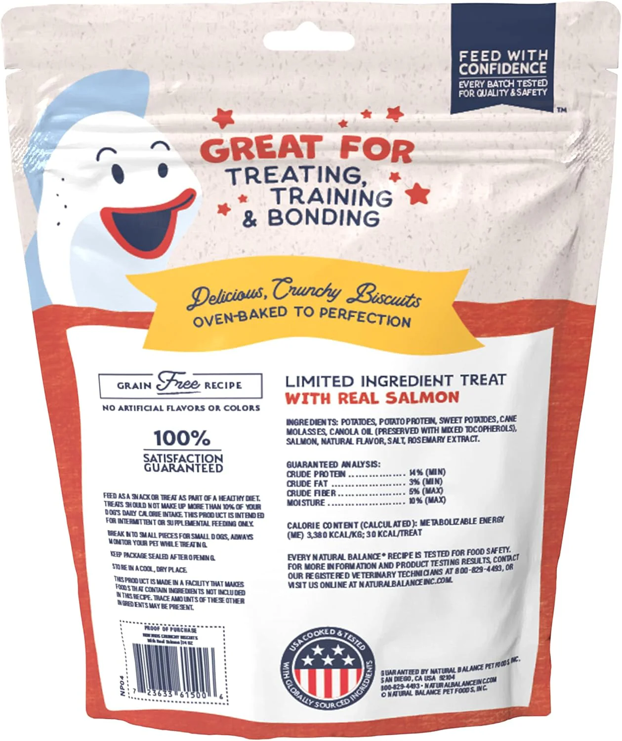 Natural Balance Limited Ingredient Rewards Crunchy Biscuits, Grain-Free Dog Treats for Adult Dogs of All Breeds, Salmon Recipe, 14 Ounce (Pack of 1) - Image 3