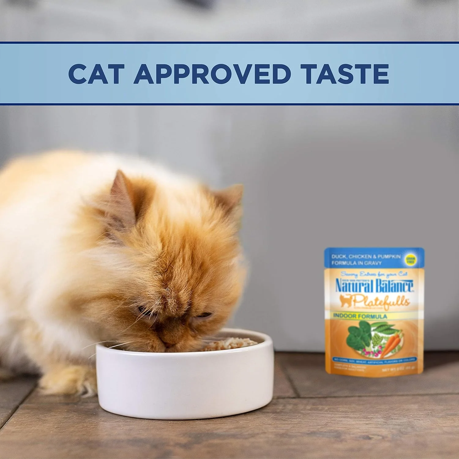 Natural Balance Original Ultra Platefulls Indoor Adult Grain Free Wet Cat Food, Duck, Chicken & Pumpkin Recipe, 3 Ounce Pouch (Pack of 24) - Image 8