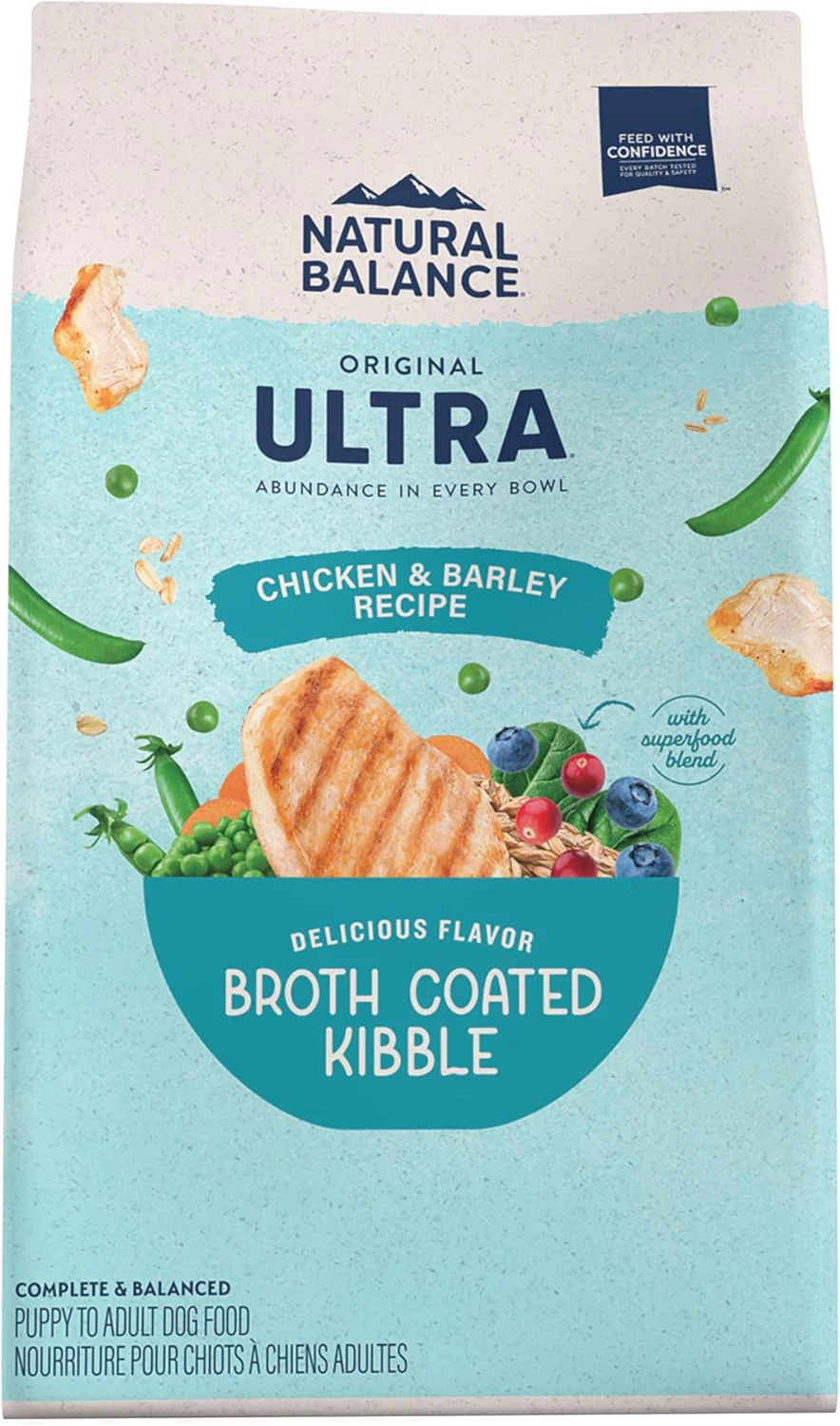 Natural Balance Original Ultra Adult Dry Dog Food with Superfood Blend and Healthy Grains, Chicken & Barley Recipe, 24 Pound (Pack of 1)