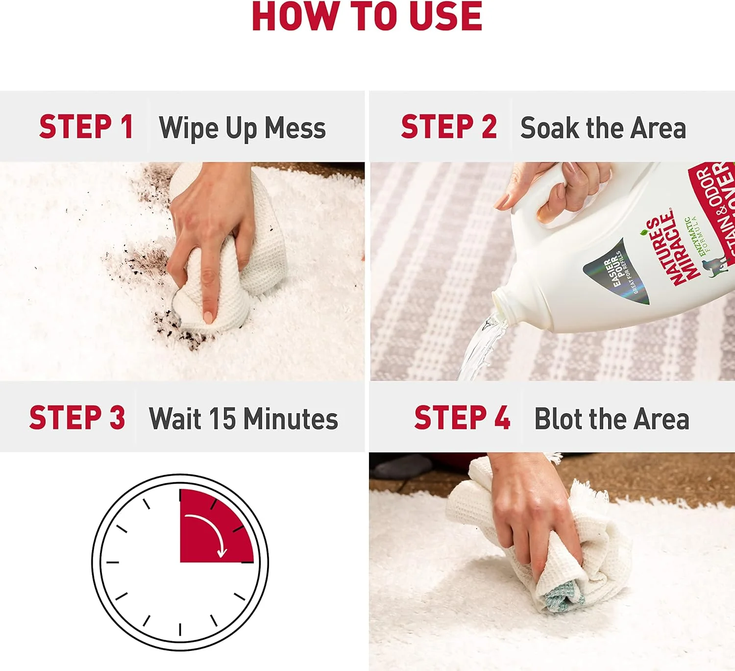 Nature’s Miracle® Stain & Odor Remover, Tough on Dog Urine, Feces, Vomit, Drool and Other Organic Stains and Odors, 1 Gallon - Image 6