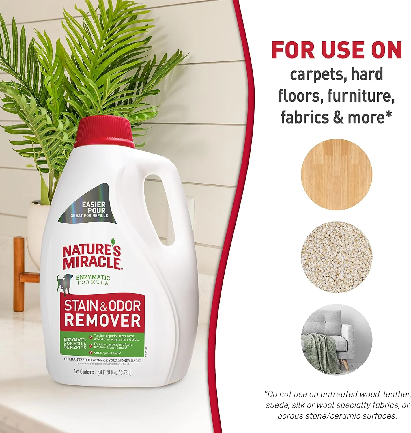 Nature’s Miracle® Stain & Odor Remover, Tough on Dog Urine, Feces, Vomit, Drool and Other Organic Stains and Odors, 1 Gallon - Image 7