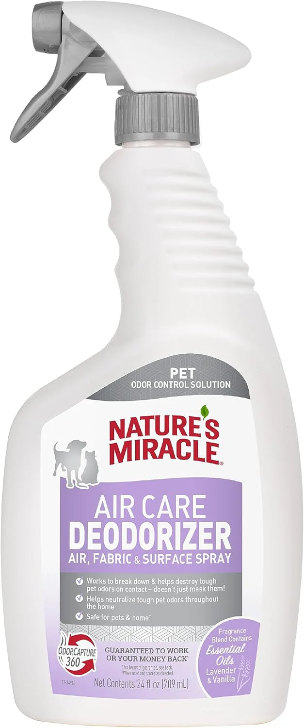 Nature’s Miracle Air Care Deodorizer Air, Fabric and Surface Spray, 24 Ounces, Pet Odor Eliminator