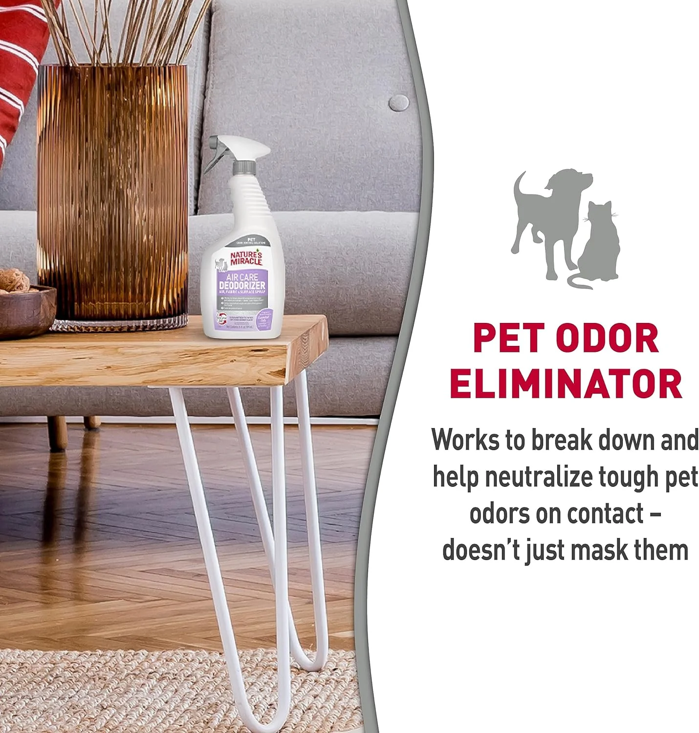 Nature’s Miracle Air Care Deodorizer Air, Fabric and Surface Spray, 24 Ounces, Pet Odor Eliminator - Image 6
