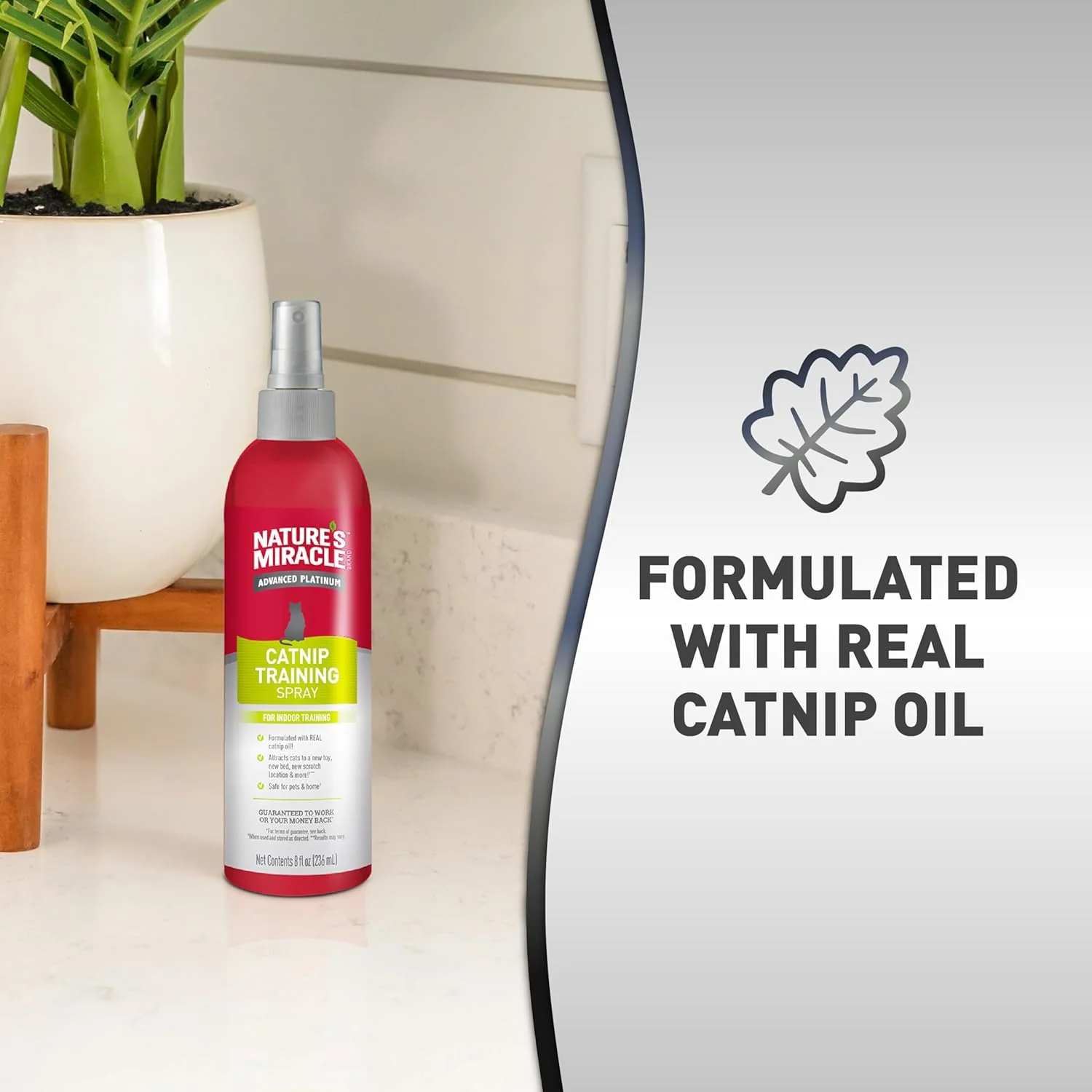 Natures Miracle Advanced Catnip Training Spray with Real Catnip Oil Attracts Cats and Encourages Positive Behavior, 8 Ounces - Image 7