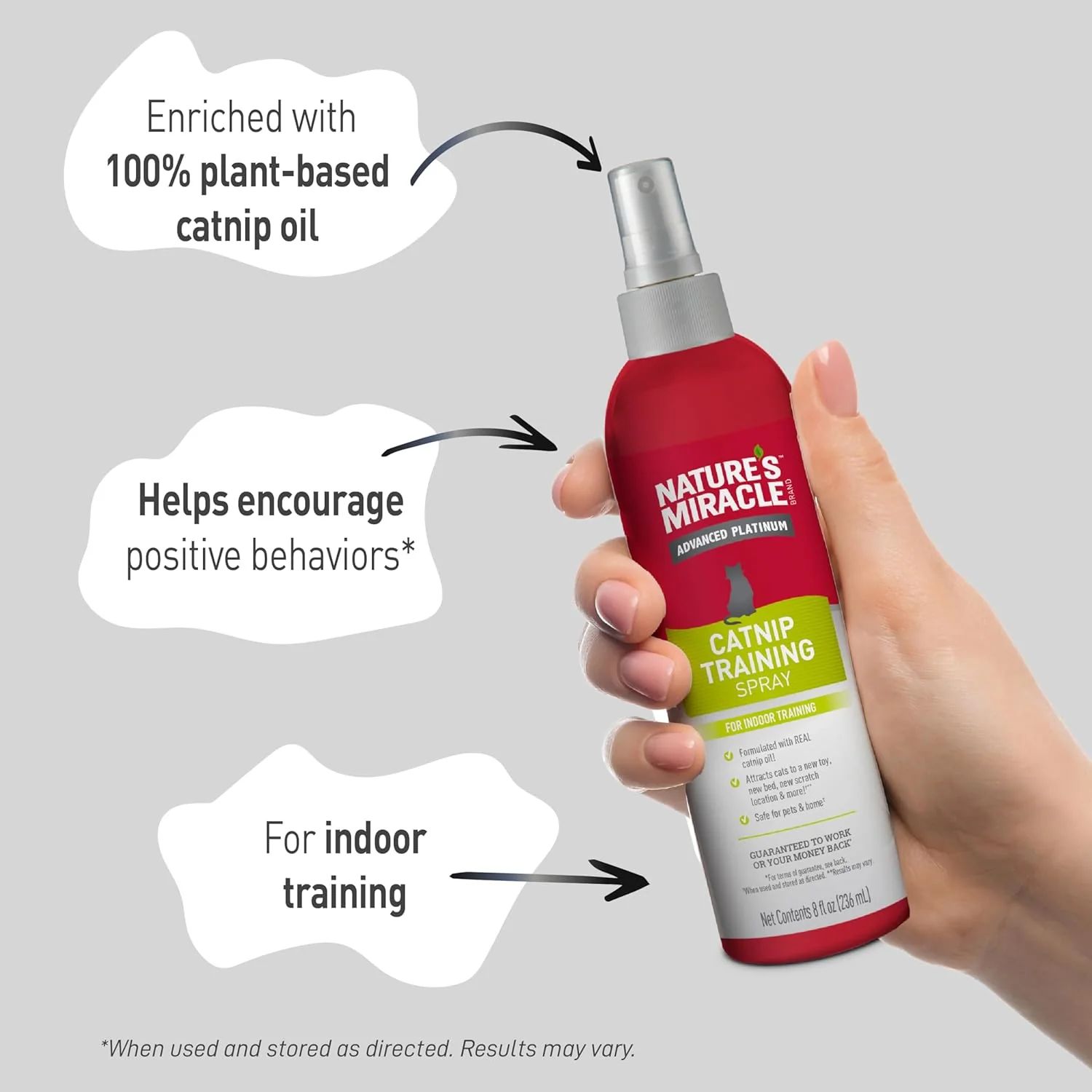 Natures Miracle Advanced Catnip Training Spray with Real Catnip Oil Attracts Cats and Encourages Positive Behavior, 8 Ounces - Image 8