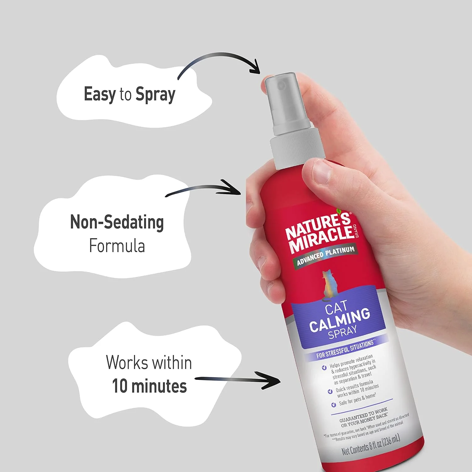 Nature's Miracle Cat Calming Spray, 8 Ounces, Stress-Reducing Formula for Cats - Image 5