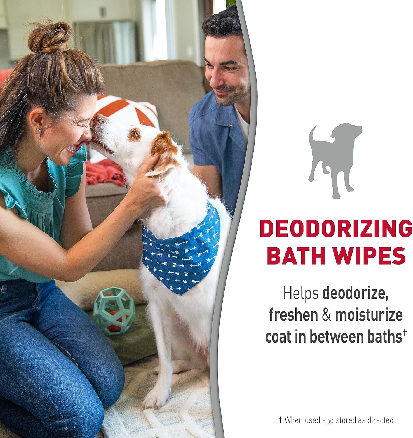 Nature's Miracle Deodorizing Bath Wipes for Dogs, 100 Count, Lavender Scent - Image 3