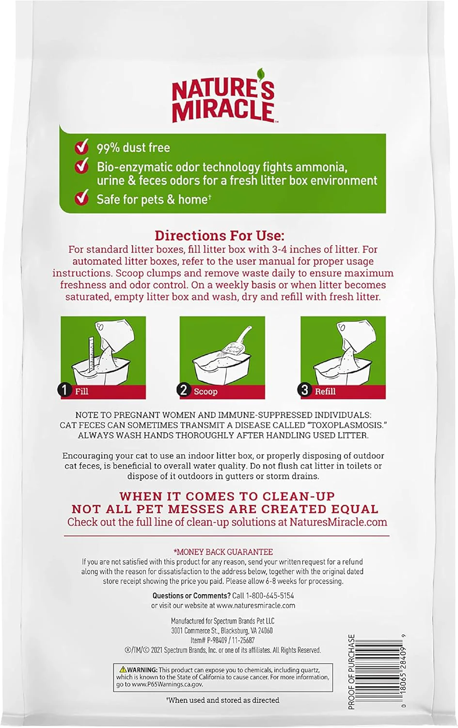 Nature's Miracle Intense Defense Odor Control Litter, 20 Pounds, Odor Control - Image 2