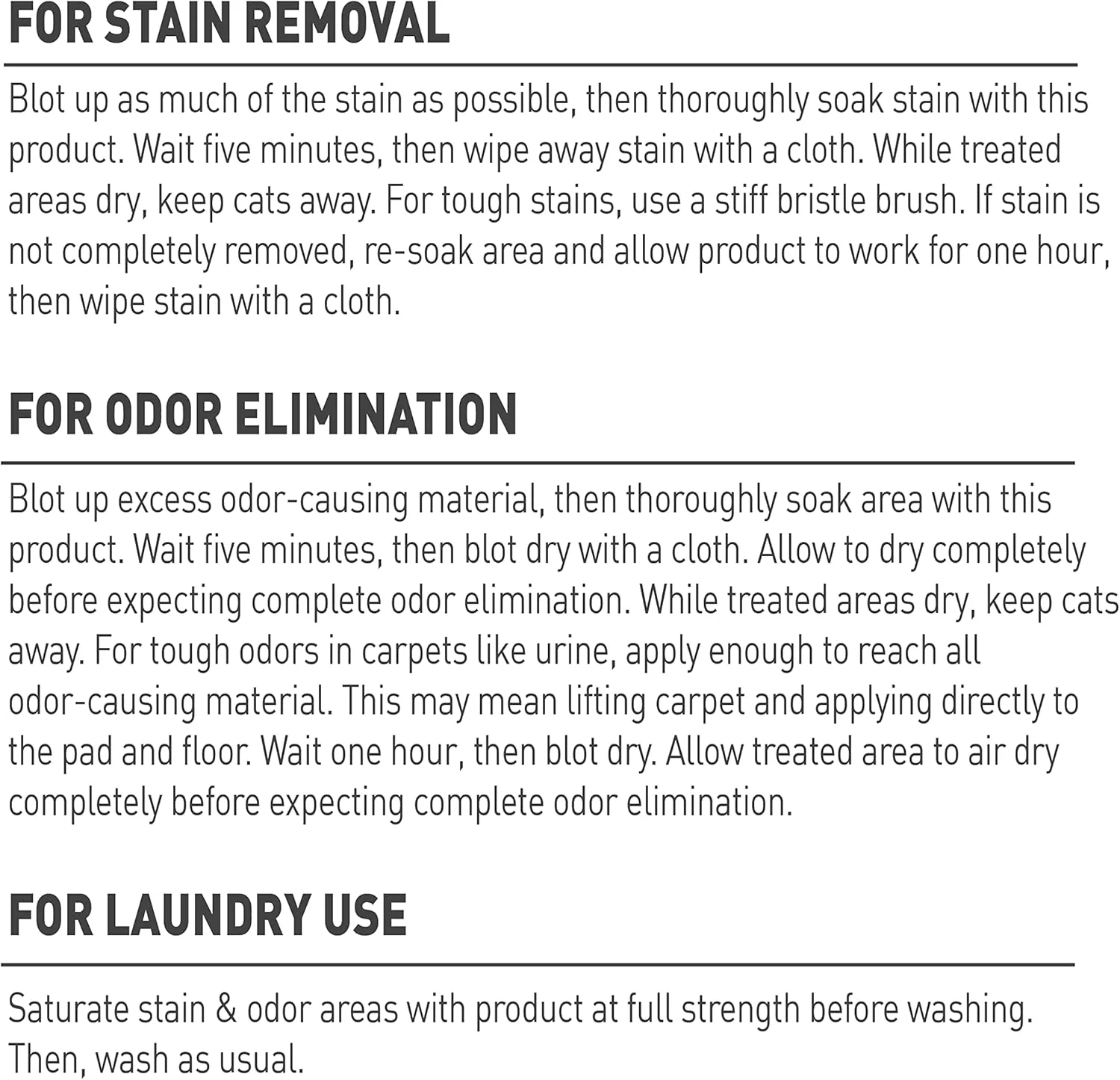 Nature's Miracle Just for Cats Oxy Stain and Odor Remover, 24 fl oz - Image 4