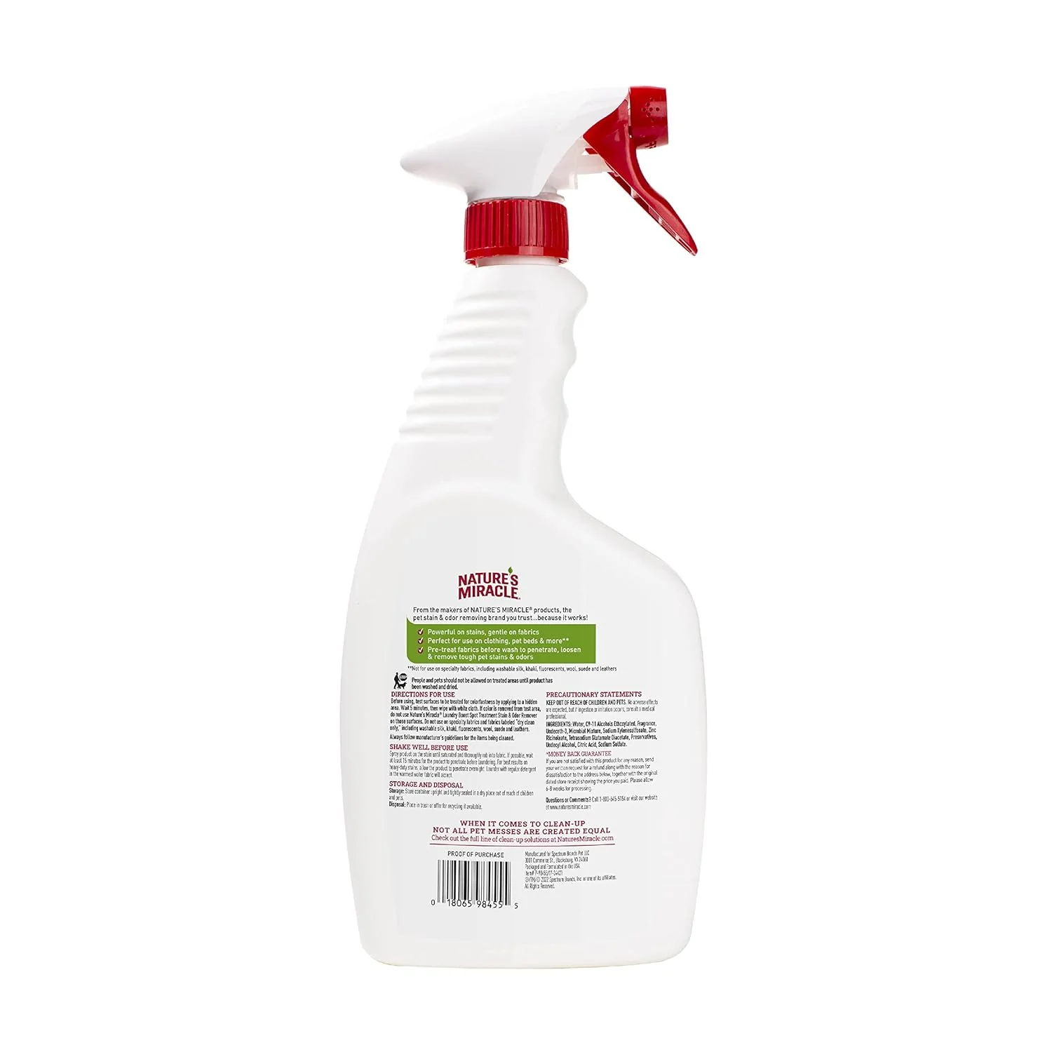 Nature's Miracle Laundry Boost Spot Treatment Stain and Odor Remover, 32 Oz., Laundry Pre-Wash Stain and Odor Remover - Image 2