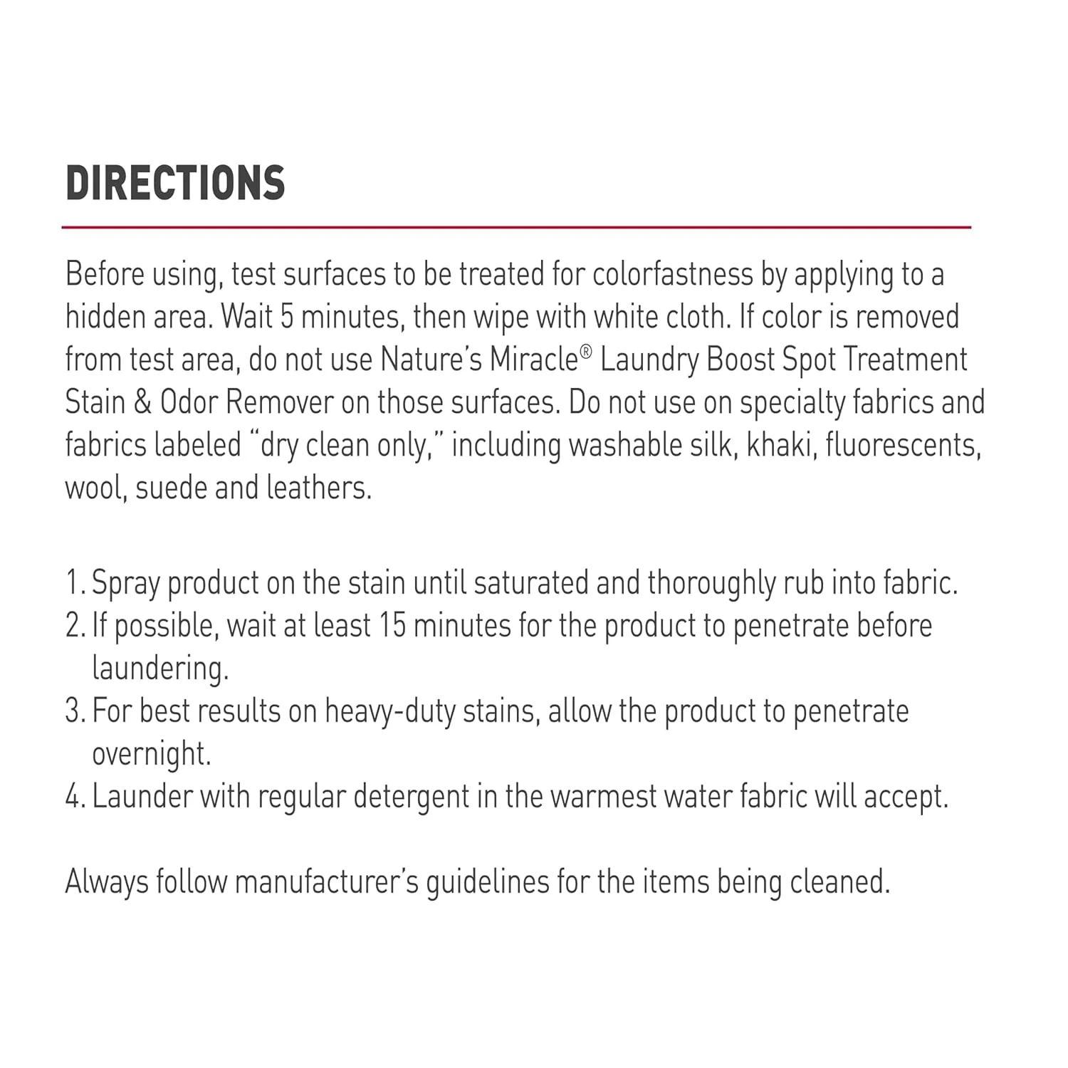 Nature's Miracle Laundry Boost Spot Treatment Stain and Odor Remover, 32 Oz., Laundry Pre-Wash Stain and Odor Remover - Image 4