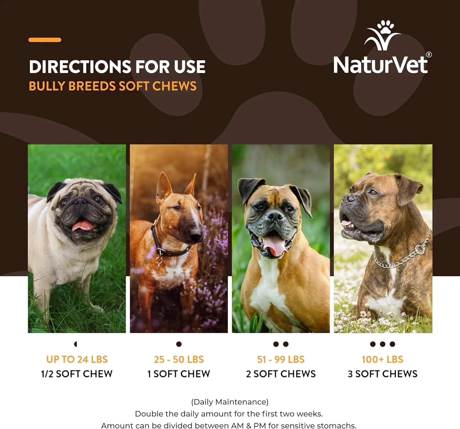 NaturVet Bulldog Breed Supplement- for Joint Support, Digestion, Skin, Coat Care- Dog Multivitamins with Minerals, Omega-3, PlaqueOff- Wheat-Free Vitamins for Dogs- Bully Breeds - Image 4