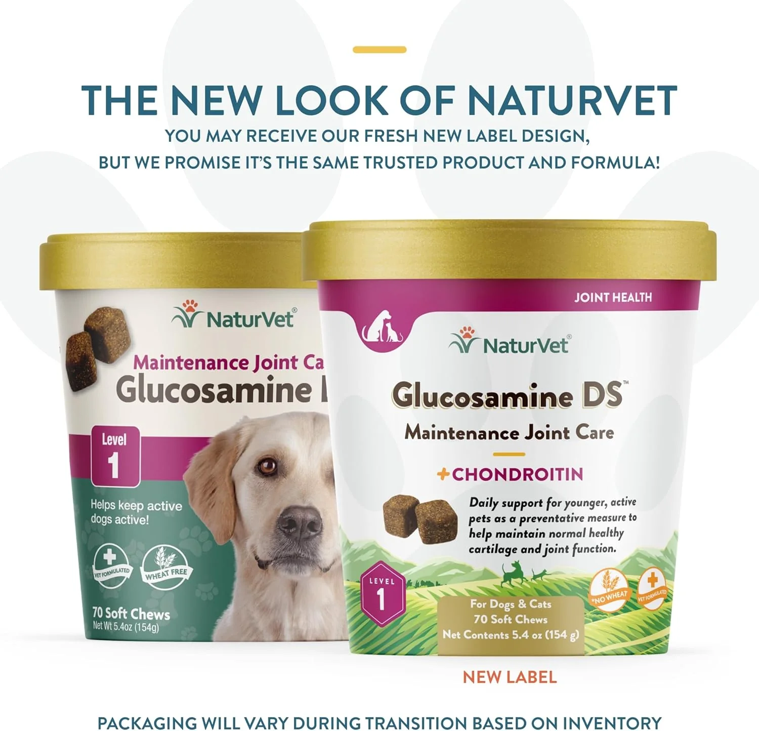 NaturVet Glucosamine DS Level 1 Maintenance, Joint Care Support Supplement for Dogs and Cats, Soft Chews, Made in The USA - Image 3