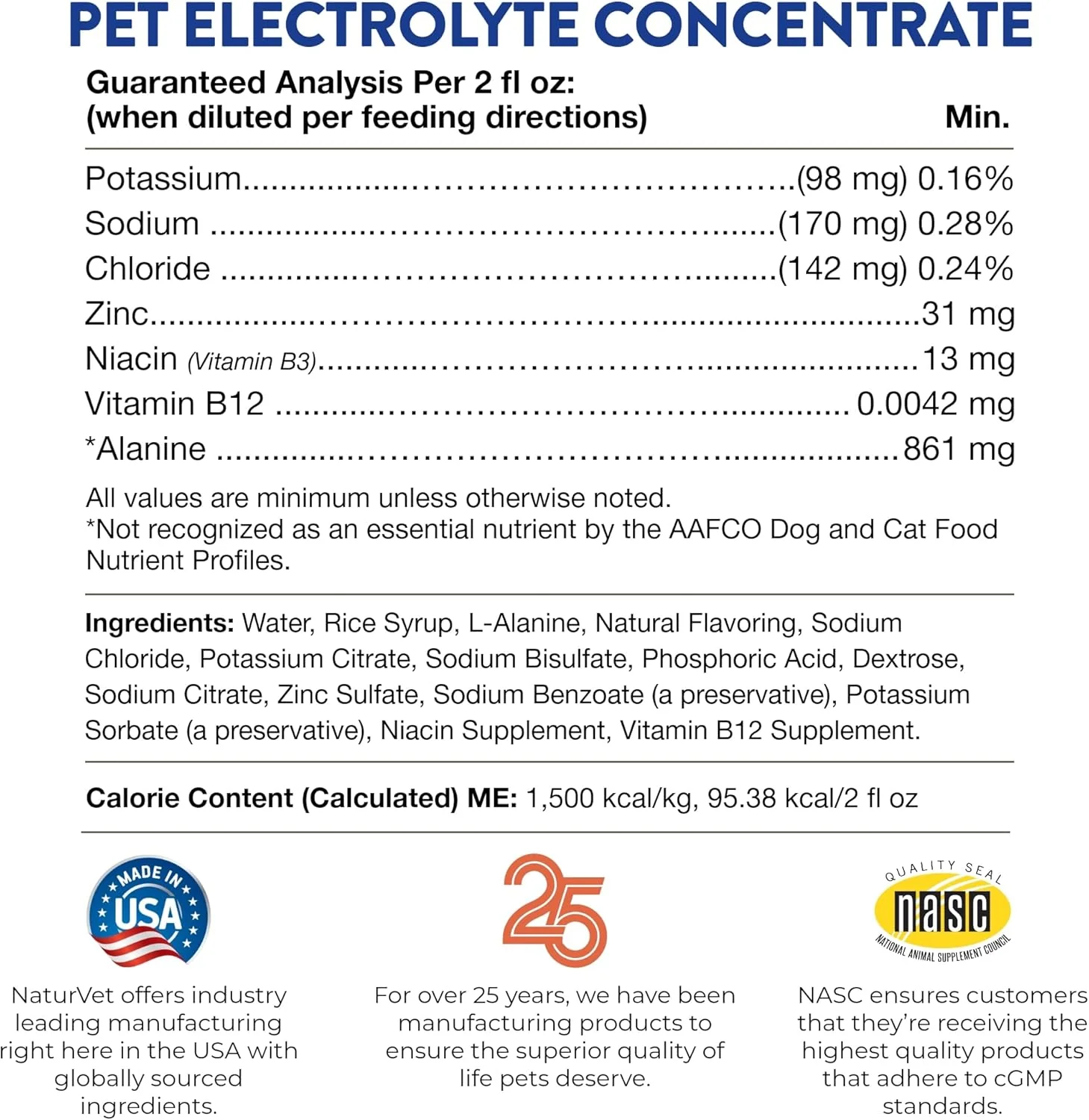 NaturVet Pet Electrolyte Concentrate for Dogs and Cats, 16 oz Liquid Concentrate, Made in The USA with Globally Source Ingredients - Image 4