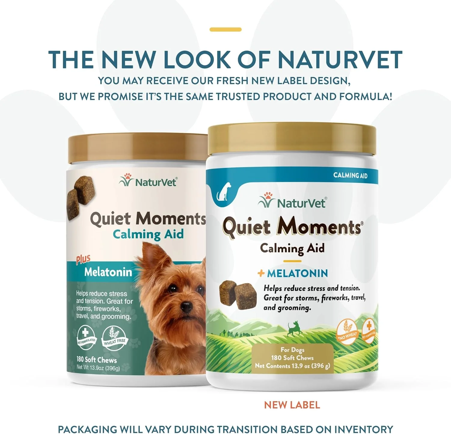 NaturVet Quiet Moments Calming Aid Dog Supplement, Helps Promote Relaxation, Reduce Stress, Storm Anxiety, Motion Sickness for Dogs (Quiet Moments, 180 Soft Chews) - Image 2