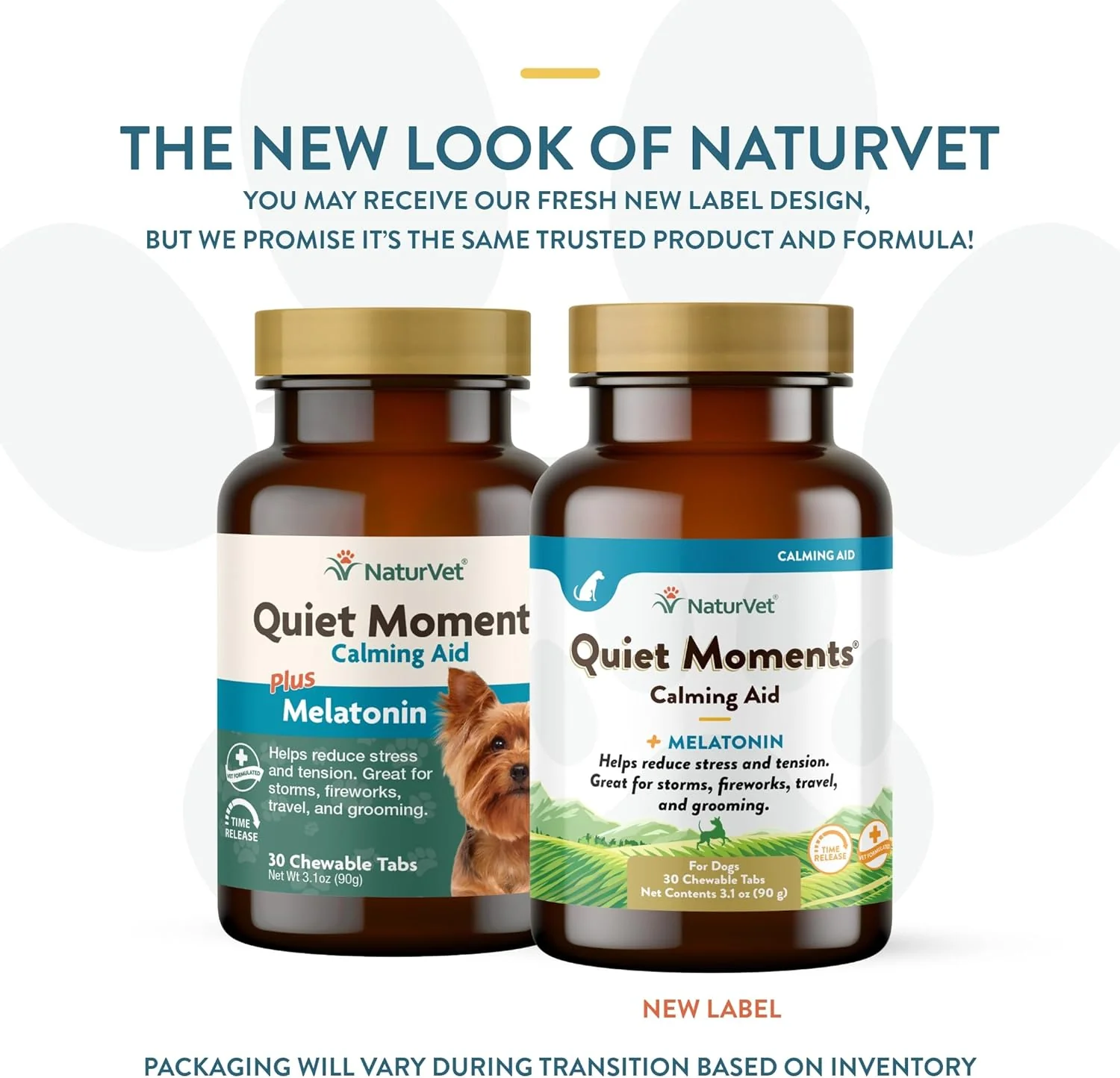 NaturVet Quiet Moments Calming Aid Melatonin Dog Supplement – Helps Reduce Stress in Dogs – for Pet Storm Anxiety, Motion Sickness, Grooming, Separation, Travel – 30 Ct. Tablets - Image 2