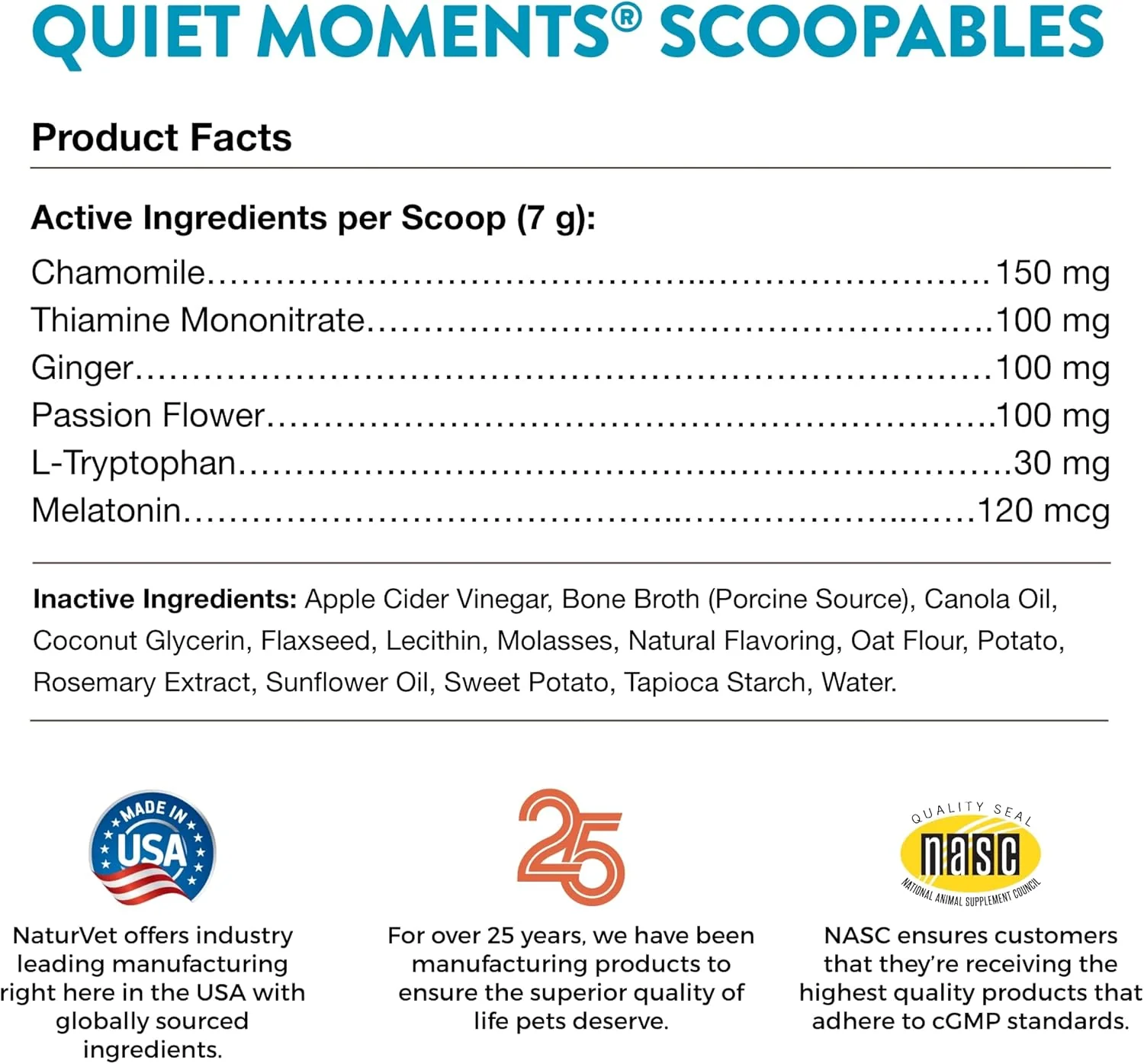 NaturVet Scoopables Quiet Moments Dog Calming Aid for Dogs - Promotes Calm with Stressful Events Like Storms, Fireworks, Travel, Separation Anxiety - Hickory Smoked Bacon Flavored - Image 7