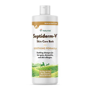 NaturVet Septiderm-V Skin Care Bath Wash for Dogs & Cats – Pet Health Supplement for Dermatitis, Dog Skin Allergies, Itching, Hot Spots – Pet Shampoo - Image 8