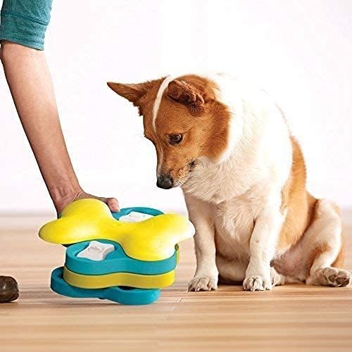 Nina Ottosson Dog Tornado Treat Puzzle Dog Toy, Level 2 Intermediate, Blue - Image 4