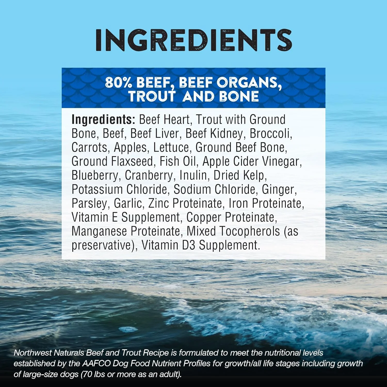 Northwest Naturals Freeze-Dried Beef & Trout Dog Food - Bite-Sized Nuggets - Grain-Free, High-Protein, Raw Diet, Human-Grade Ingredients, All Natural, Omega-3 for Skin & Coat, Made in USA, 25 Oz - Image 4